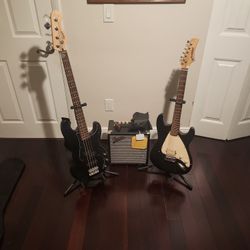 Fender Squier Affinity Precision Bass And Guitar Woth Accessories 