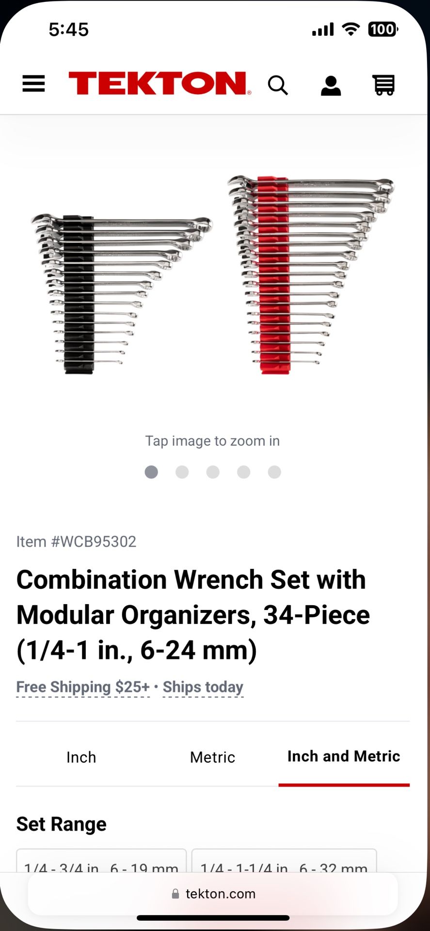 Tekton Wrench Set