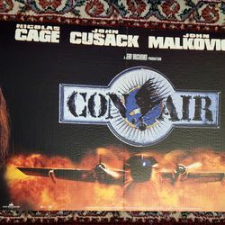 Vintage 90s Con Air Blockbuster Video Display And VHS Nicholas Cage