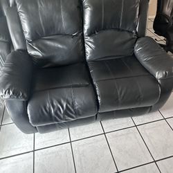 Black Reclinable Sofa BUNDLE OPEN TO OFFERS