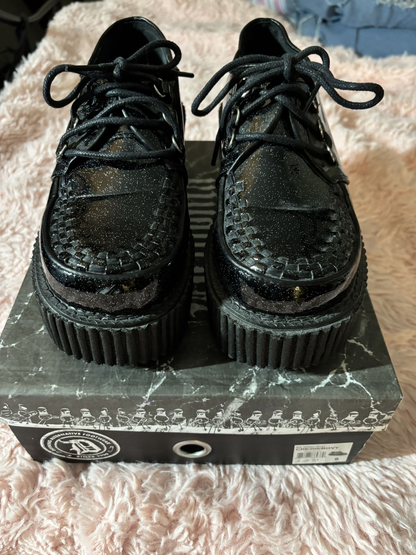 Demonia Platform Glitter Shoes 