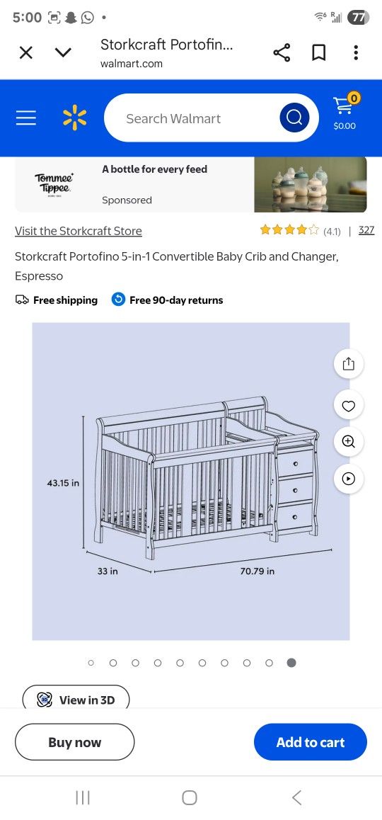 Baby Crib With Storage