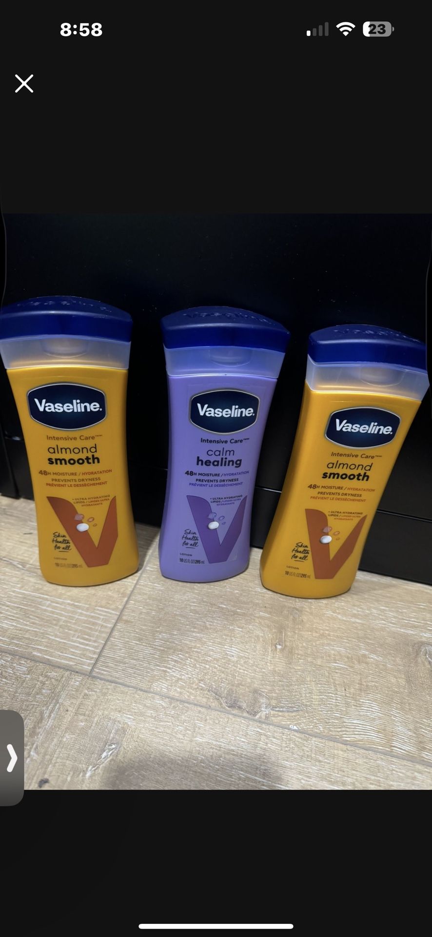 Vaseline Lotion $12