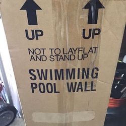 Metal swimming pool wall only 52” high. New