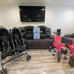 HUGE Twin/Sibling Bundle: Nuna RAVA, UPPAbaby & Joovy - $600 Takes All