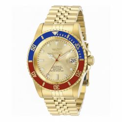 Invicta Pro Diver Navigator Pepsi Bezel Automatic Men's Watch - 42mm, Gold (29183)