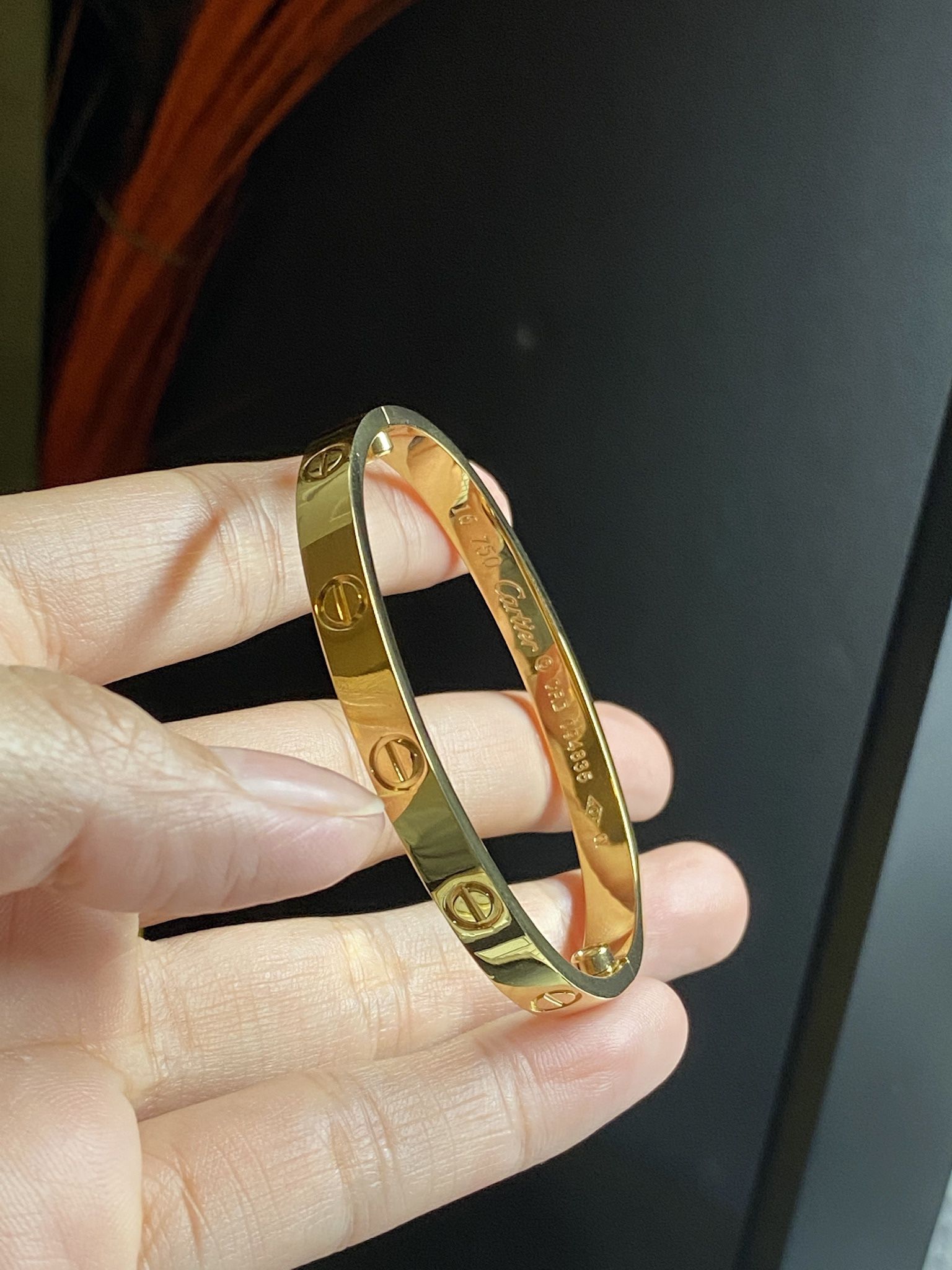 6mm 3 Layers of 14k Gold Plated Titanium Steel Love Bangle bracelet with a screwdriver size 16-19 Text me the size when y