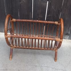 Vintage Bamboo Magazine Holder