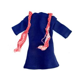 Vintage Barbie Blue Long-sleeve Dress