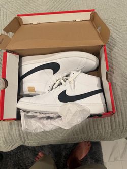 Nike Mid-Top White Leather Sneakers