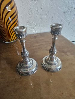 Vintage Silver Candlestick Holder