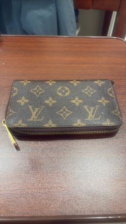 GOOD CONDITION! Louis Vuitton Monogram Logo Zip-Around Wallet Brown Women's Credit Card Folding