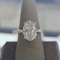 💍 5.37ctw Certified Lab Grown Diamond Ring | 14kt Gold 💎
