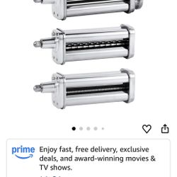 NEW stainless steel pasta maker attachment compatible with KitchenAid stand mixers NIB
