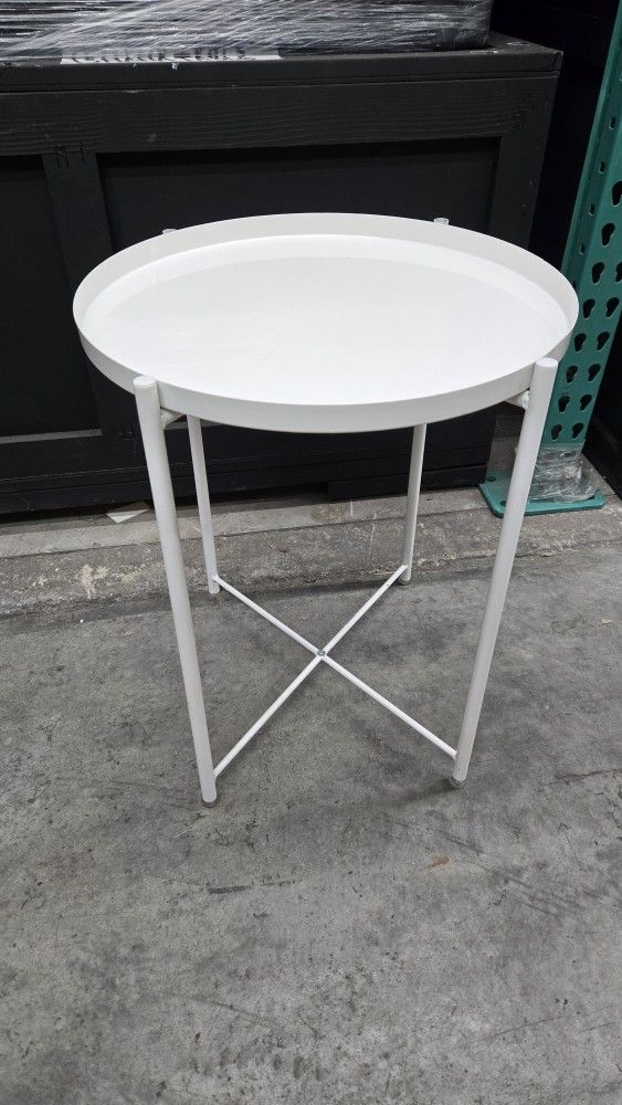 Jane Eyre Metal End Table - Removable Tray