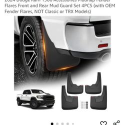 Autorder Mud Flaps Splash Guards for 2019-2022 2023 2024 Dodge Ram 1500 Accessories Mudflap Fender Flares Front and Rear Mud Guard Set 4PCS (with OEM 