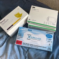 Medical Supplies Bundle – Nitrile Gloves, Tegaderm, Face Masks (New) 