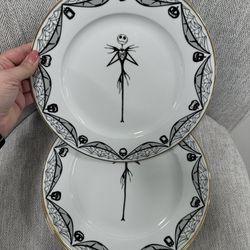 Set Of 4 Jack Skellington Plates