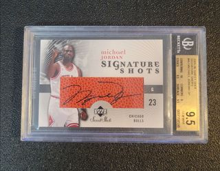 🐐🔥 BGS 9.5 Gem on card Auto 9 Michael Jordan 2005-06 Upper Deck  Sweet Shot Signature Shots SP