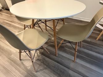 Dining table and chairs