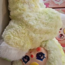 Baby Three Backpack Green Bunny With Special Eyes