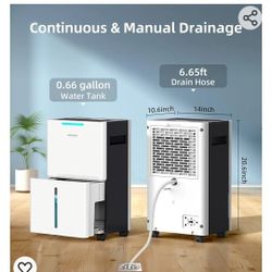 Dehumidifier 2024 AIUSEVO 1500Sq Ft.