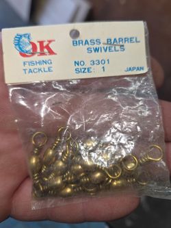 Vintage brass barrel swivels