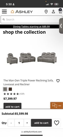 Ashley Furniture Sofa Set
