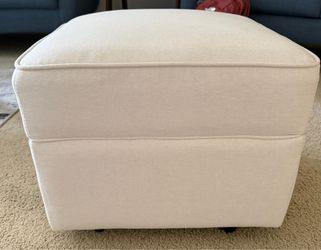 Namesake Willa & Alden Gliding Ottoman - Beige/Cream