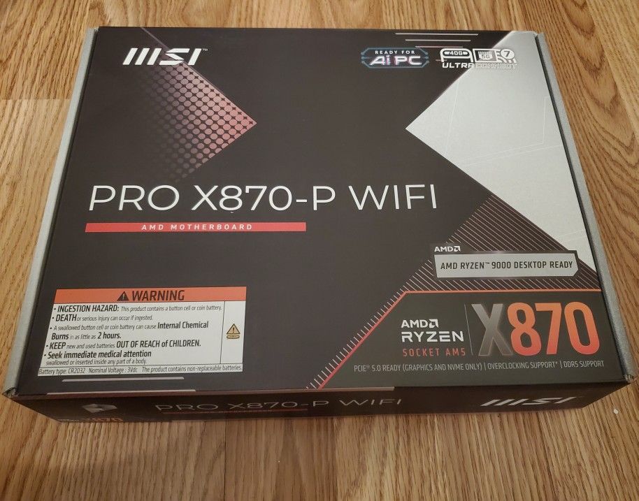 NEW MSI Pro X870-P WiFi AM5 AMD Ryzen DDR5 Motherboard