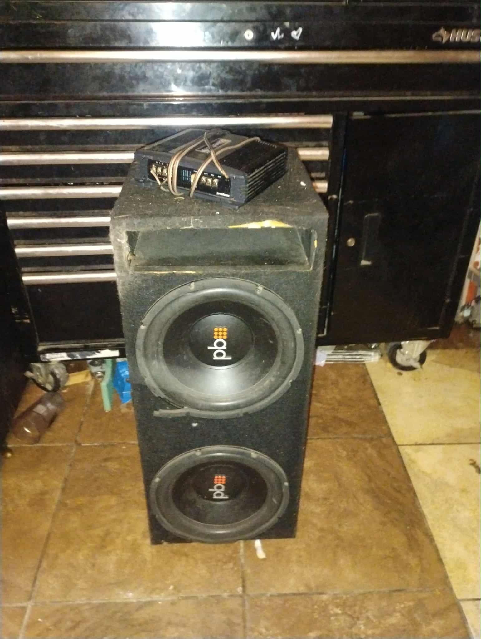 2 12” Subwoofers & Amp 