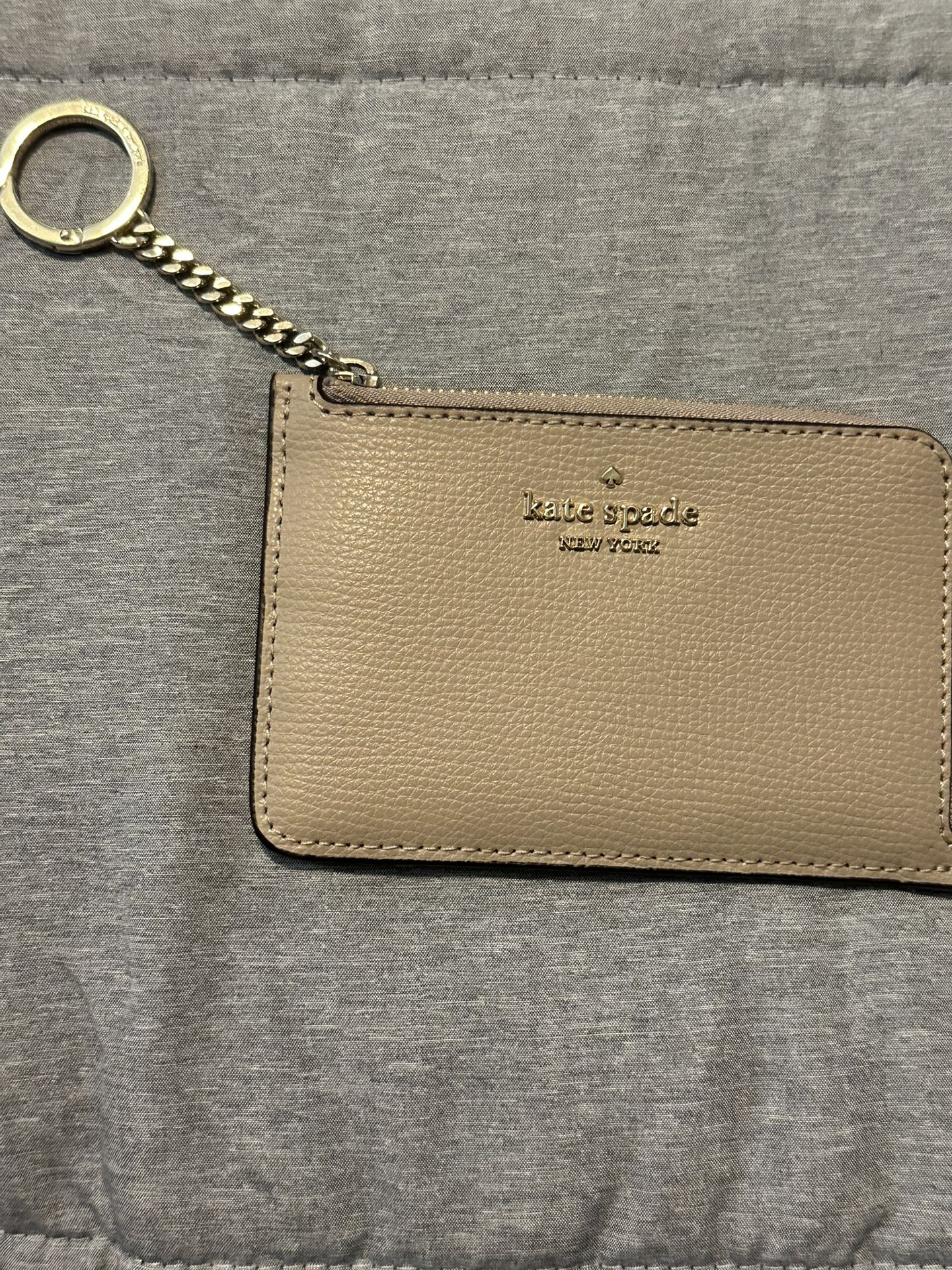 Kate Spade Keyring Wallet – Taupe – Like New (Open Box)