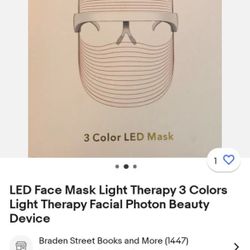 *Selling A LED Face Mask Light Therapy 3 Colors Light Therapy Facial 