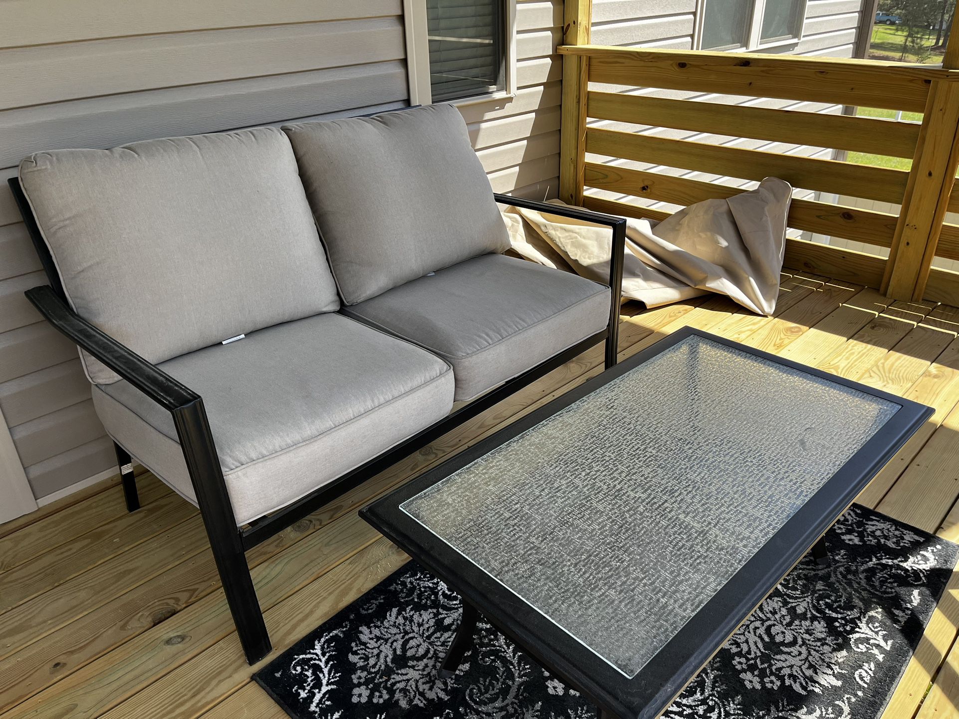 Patio Loveseat And Table