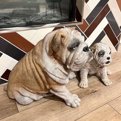 Large HYPER-REALISTIC STAINMASTER Ceramic Sculptures Set Handcrafted Art, Made in Santa Fe Springs USA, Premium Home Décor