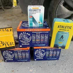 Sealed Beverage Lot – White Claw Surge (3 Cases) + Extras
