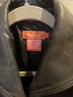 Faconnable jeans womens leather jacket L for Sale in San Francisco