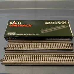 Kato N Scale Unitrack Single Straight Viaduct 186mm
