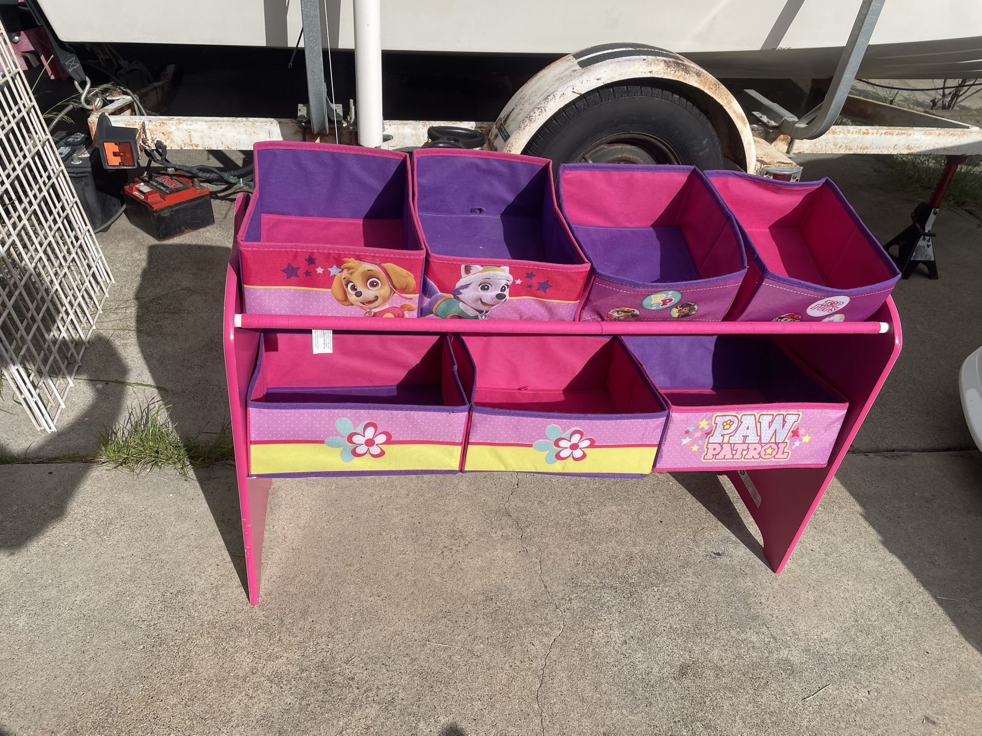 Toy Organizing Shelf - Paw Patrol Girls