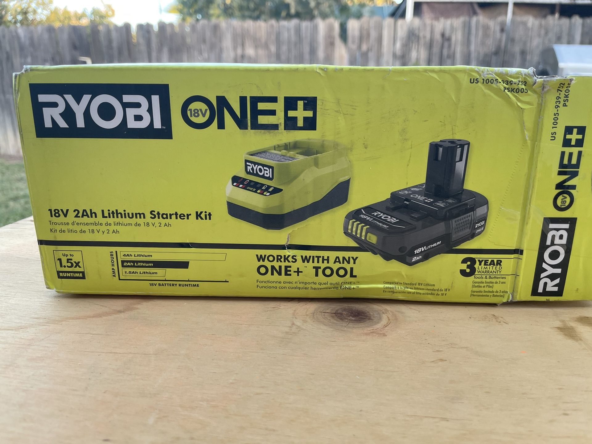 Ryobi New 18v Battery And Charger