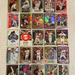 Philadelphia Phillies 25 Card Baseball Lot! Rookies, Prospects, Parallels, Refractors, Prizms, Short Prints, Relics, Case Hits, Variations & More!