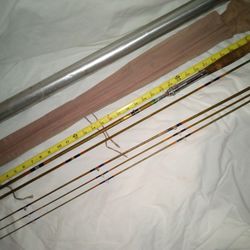 Split Bamboo Fly  Fishing Rod With Sock Tube Three Tips