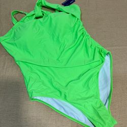 the bikini and beach lifestyle one piece lime green