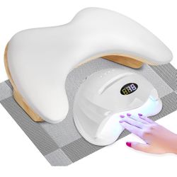 Arm Rest for Nails Tech, Nail Arm Rest Cushion with Nail Table Mat, U Shaped Nail Rest, Hand Rest for Nails Tech, Nail Rest Stand, Manicure Hand Rest 