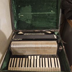 Vintage Silvertone Accordion- Made In Italy