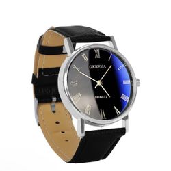 Brand New Men Watch With Real Leather Wrist Band