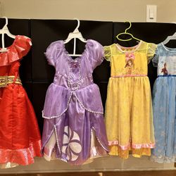 4 Disney Princess Dresses