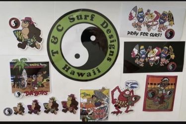 Town and Country Surfboard Sticker Set Of 9 Individual Stickers. 80’s-90’s Surf History T&C Surf Stickers RVCA HURLEY BILLABONG QUIK SHARPEYE SURF
