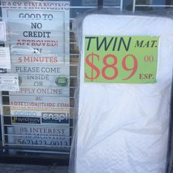 Twin  Mattress Regular Reversible New 