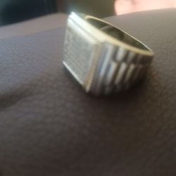 Ring For Men Rial Gold  Whet A Small Diamond 